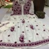 Georgette_machine_chikankari_work_gown