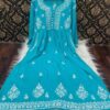 Rayon_crochet_button_nd_pocket_gown_with_chikankari__work