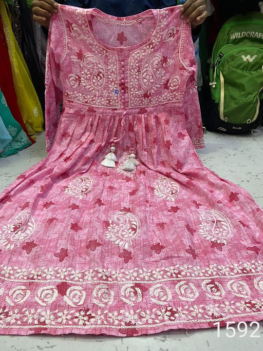 Cotton_printed_gown_with_adjustable_dori_with_chikankari_work