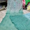 Georgette_kurti_with_Sharara_dye_set_with_chikankari_mirror_work