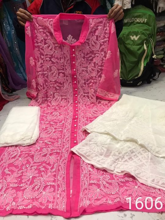 Georgette_front_open_pearl_kurti_with_chikankari__work