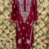 Rayon_kurti_plazo_set_with_chikankari_work