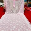 Georgette_Cross_keel_Mukesh_chikankari_work_kurti