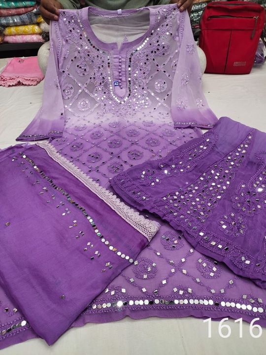 Georgette_rose_jaal_kurti_sharara_duptta_dye_set_with_chikankari__mirror_work