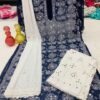 Georgette_chikankari_mirror_Rose_jaal_kurti