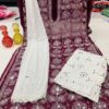 Georgette_chikankari_mirror_Rose_jaal_kurti