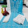 Georgette_chikankari_mirror_Rose_jaal_kurti