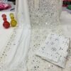 Georgette_chikankari_mirror_Rose_jaal_kurti