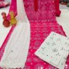 Georgette_chikankari_mirror_Rose_jaal_kurti