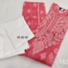 Organza_long_kurti_with_laycra_cotton_strechble_pants_set_with_finest_quality_intricate_chikankari_hand_embroidery_with_mukaish_work