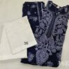 Organza_long_kurti_with_laycra_cotton_strechble_pants_set_with_finest_quality_intricate_chikankari_hand_embroidery_with_mukaish_work