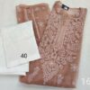 Organza_long_kurti_with_laycra_cotton_strechble_pants_set_with_finest_quality_intricate_chikankari_hand_embroidery_with_mukaish_work