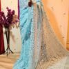 Georgette_Heavy_border_Full_jaal_saree_with_mirror_work