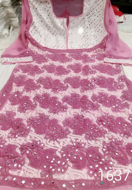 Georgette_designer_jaal_chikankari__kurti_with_mirror_work