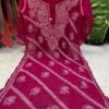 Georgette_rose_chari_chikankari_kurti