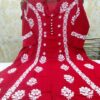 Rayon_A_line_chikankari_kurti_frock_ghaspatti_embroidery