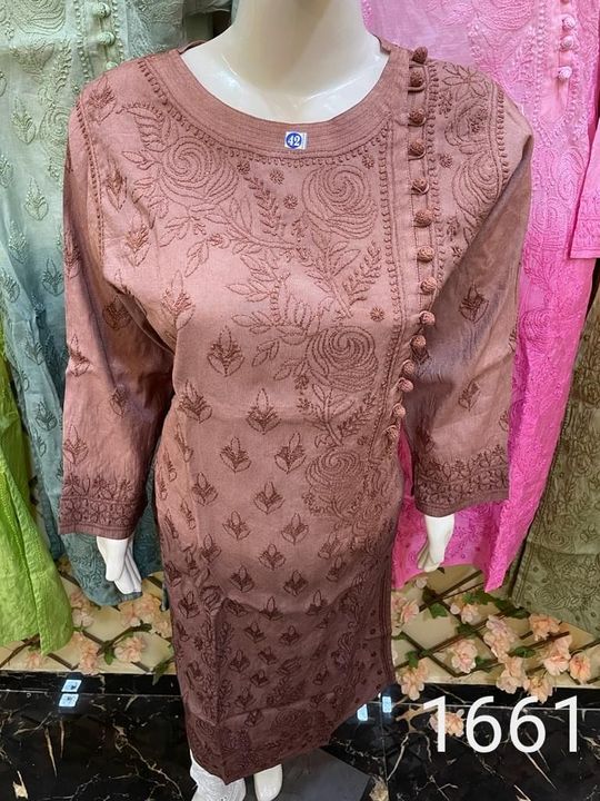 Masleen_Cotton_dual_shade_chikankari_kurti