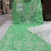 Georgette_yok_daman_rose_chikankari__kurti_with_mirror_work