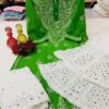 Georgette_mirror_chalna_patti_gala_chikankari_kurti_set