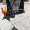 Georgette_mirror_chalna_patti_gala_chikankari_kurti_set