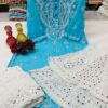 Georgette_mirror_chalna_patti_gala_chikankari_kurti_set