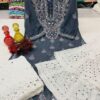Georgette_mirror_chalna_patti_gala_chikankari_kurti_set