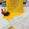 Georgette_mirror_chalna_patti_gala_chikankari_kurti_set