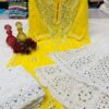 Georgette_mirror_chalna_patti_gala_chikankari_kurti_set