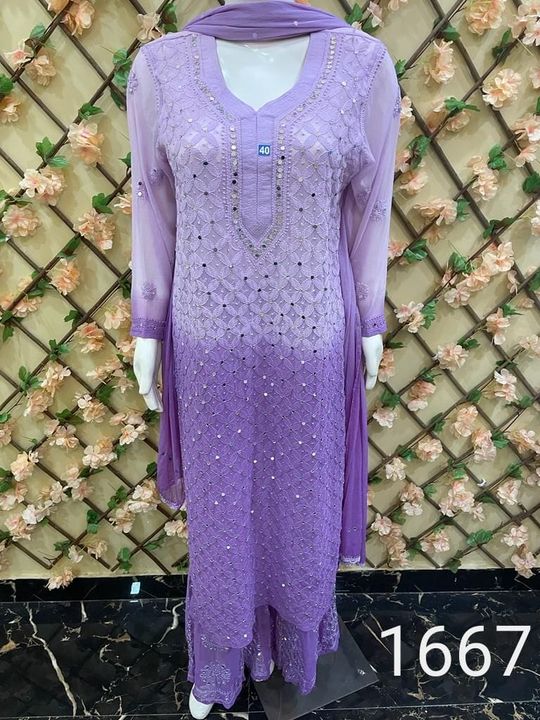 Georgette_dual_shade_chikankari_kurti_with_sharara_dupatta_set_with_mirror_work