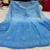 Georgette_dual_shade_short_chikankari_gown