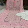 Georgette_Chikankari_kurti_with_mirror_work