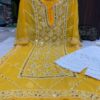Georgette_Chikankari_kurti_with_mirror_work
