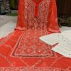 Georgette_Chikankari_kurti_with_mirror_work