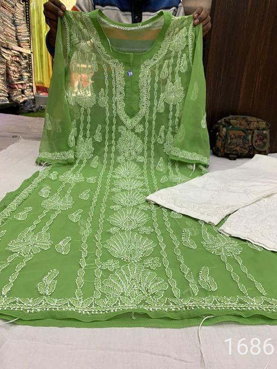 Georgette_panel_jaal_Chikankari_kurti