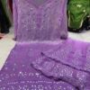 Georgette_chikankari_kurti_with_sharara_dye_set_with_mirror_work