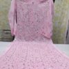 Georgette_heavy_work_fancy_resham_thread_front_jaal_boat_neck_chikankari__kurti_with_mirror_work