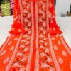 Georgette_multi_thread_bird_design_front_open_chikankari_kurti