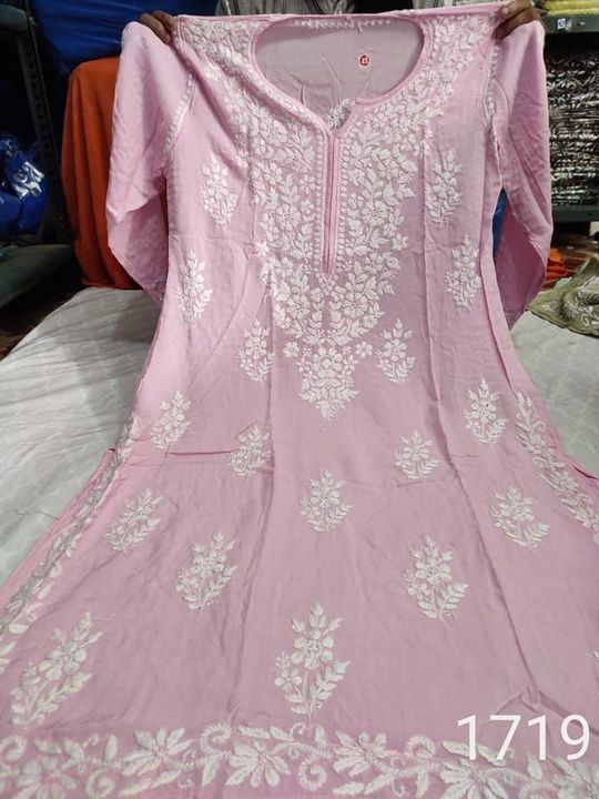 Exclusive_Lucknowi_chikankari_modal_kurti