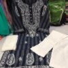 Linen_cotton_chikankari_kurti