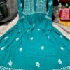Rayon_bell_sleeves_chikankari_gown