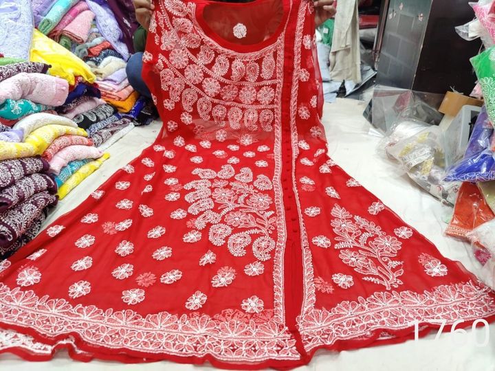 Georgette_angrakha_style_chikankari_kurti