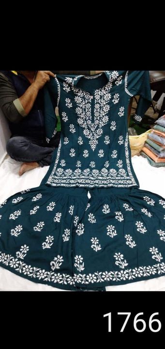 Modal_chikankari_kurti_with_gharara