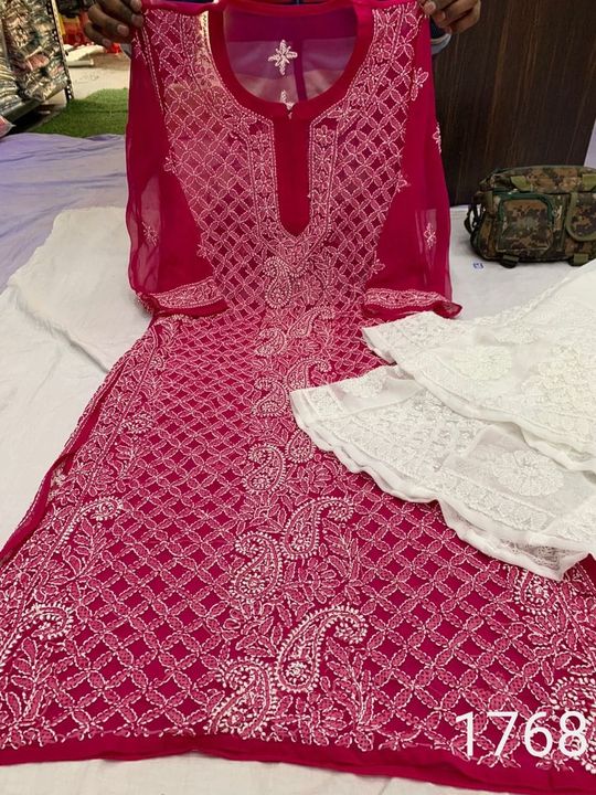 Georgette_panel_jaal_chikankari_kurti