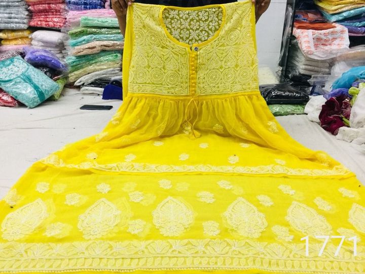 Double_layer_chikankari_gown