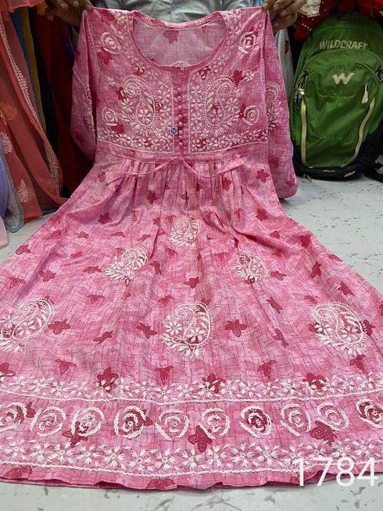 Cotton_printed_chikankari_gown