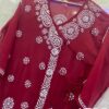 Georgette_angrakha_chikankari_kurti