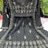 Dobby_cotton_lace_chikankari_short_gown