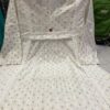 Dobby_cotton_lace_chikankari_short_gown