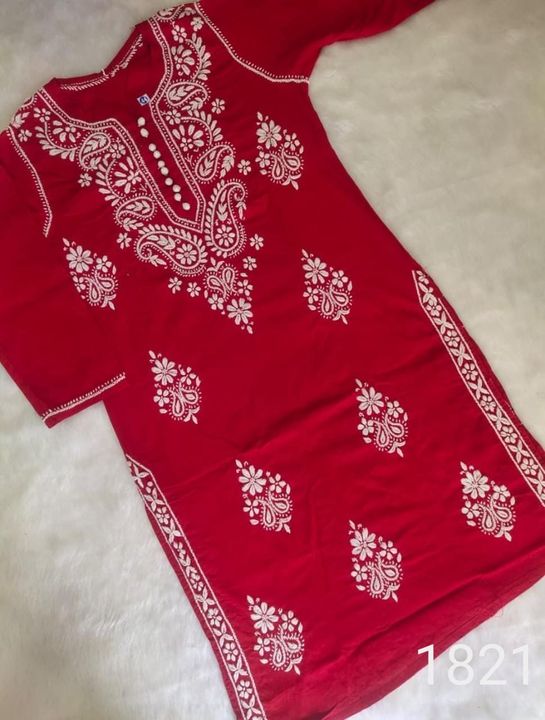 Cotton_crochet_button_chikankari_kurti