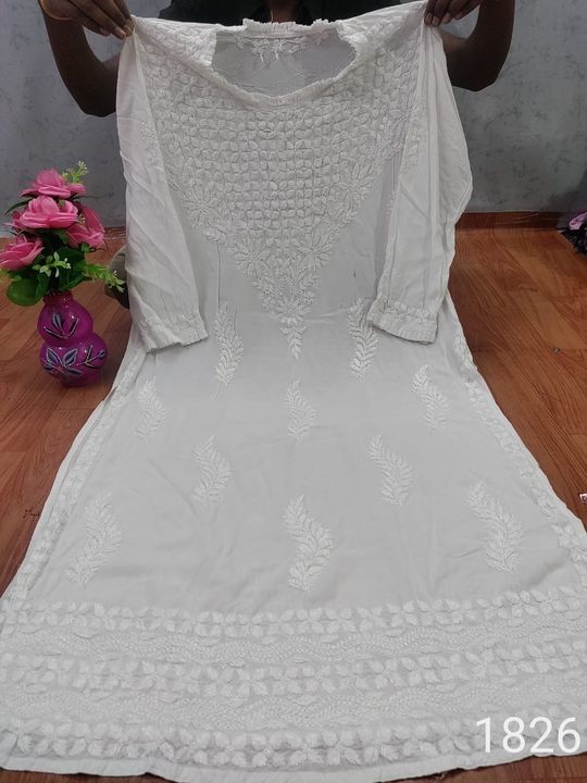 Exclusive_Lucknowi_chikankari_dual_shade_modal_kurti